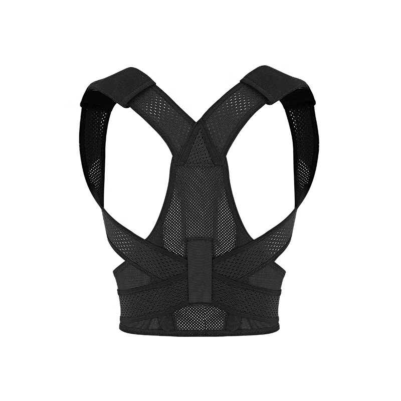 CUYPAS日本新升级学生儿童专用驼背矫正器青少年纠正背部矫正带神器 黑色 M (体重35-50kg)