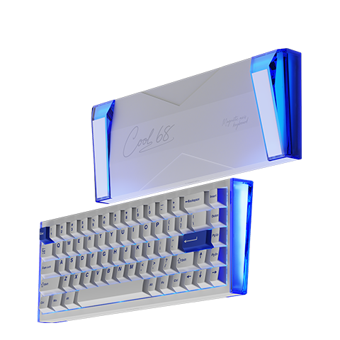 達爾優(yōu)Cool68 磁軸電競游戲機械鍵盤 客制化有線側(cè)翼燈光透明鍵盤三角洲 無畏契約FPS網(wǎng)頁雙驅(qū)動炫酷燈箱 【力挽狂藍】冰刃軸