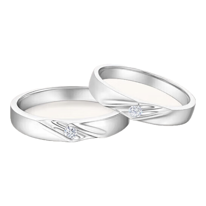 DR結(jié)婚鉑金情侶訂婚戒指禮物FOREVER細(xì)水長(zhǎng)流情人節(jié)生日禮物 男戒