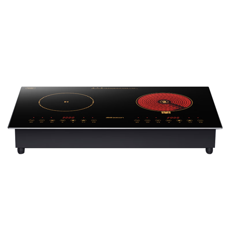 帥康(Sacon)電磁爐電陶爐雙灶 嵌入式大功率電爐灶家用電磁爐3500W大火力多功能一電一陶不挑鍋具DCDR-0126C