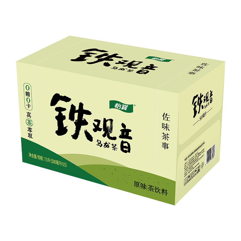 怡宝佐味茶事铁观音原味茶饮料500ml 15瓶茶香本味乌龙茶 25年8月起产 铁观音乌龙茶 500mL*15瓶