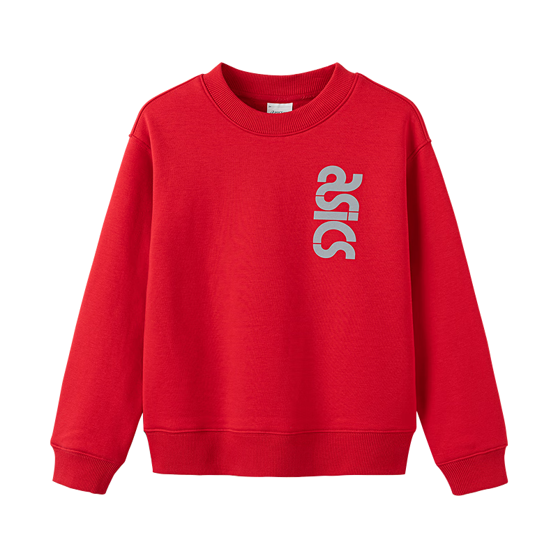 亚瑟士/亚瑟士童装25年冬季儿童经典运动圆领套头卫衣保暖有型百搭 1000红色 140