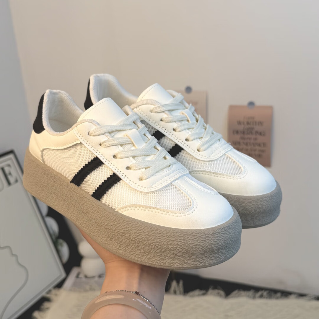 ���ڲ�������ľ���׵�ѵЬŮ2026�����¿���ţƤ���׼���С��Ь���б�ů�˶���Ь �װ�ɫ(����)�ļ����� 39 (245mm)Ь��ƫС���Ĵ�һ��