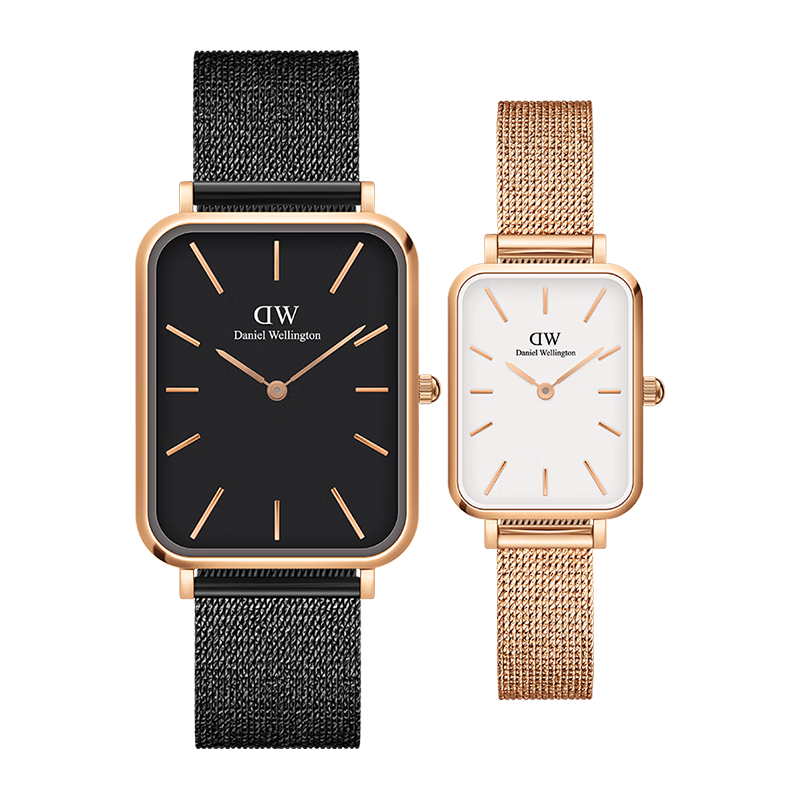 丹尼爾惠靈頓（DanielWellington）DW情侶手表經(jīng)典復(fù)古大小方表腕表紀念日七夕禮物DW467+DW431