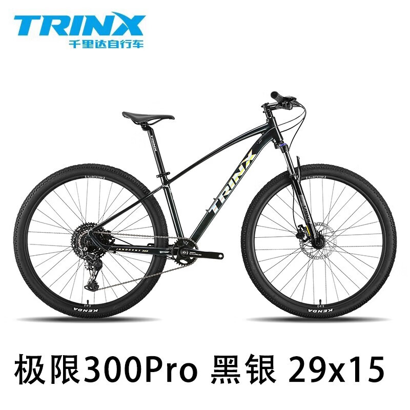 千里達(dá)極限300山地車禧瑪諾變速山地自行車男成人越野青少年 極限300-黑銀29x15 29英寸  10速