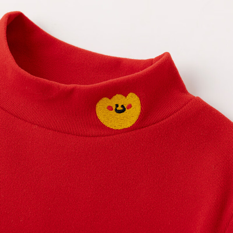 嘟嘟家儿童打底衫拜年服冬款宝宝长袖t恤冬装男童过年衣服女童新年童装 黑白系条纹 100