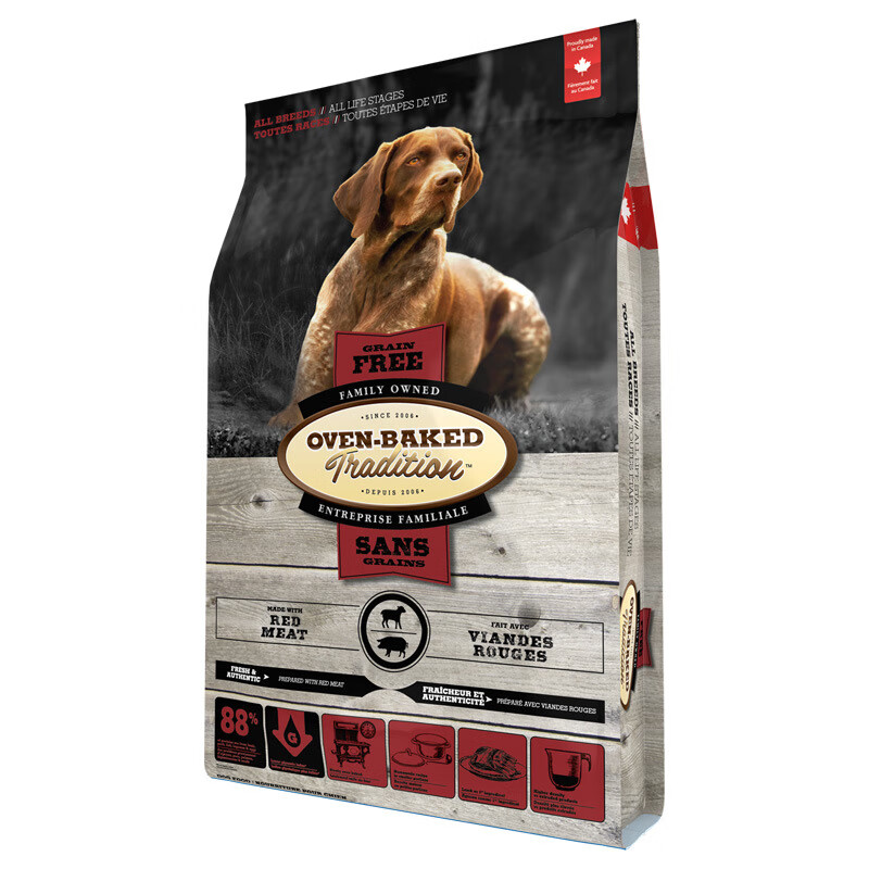 歐恩焙小型犬無(wú)谷全價(jià)狗糧鴨肉雞肉魚(yú)肉紅肉低溫烘焙小顆粒犬貓糧 25磅*大型犬紅肉【26.09】