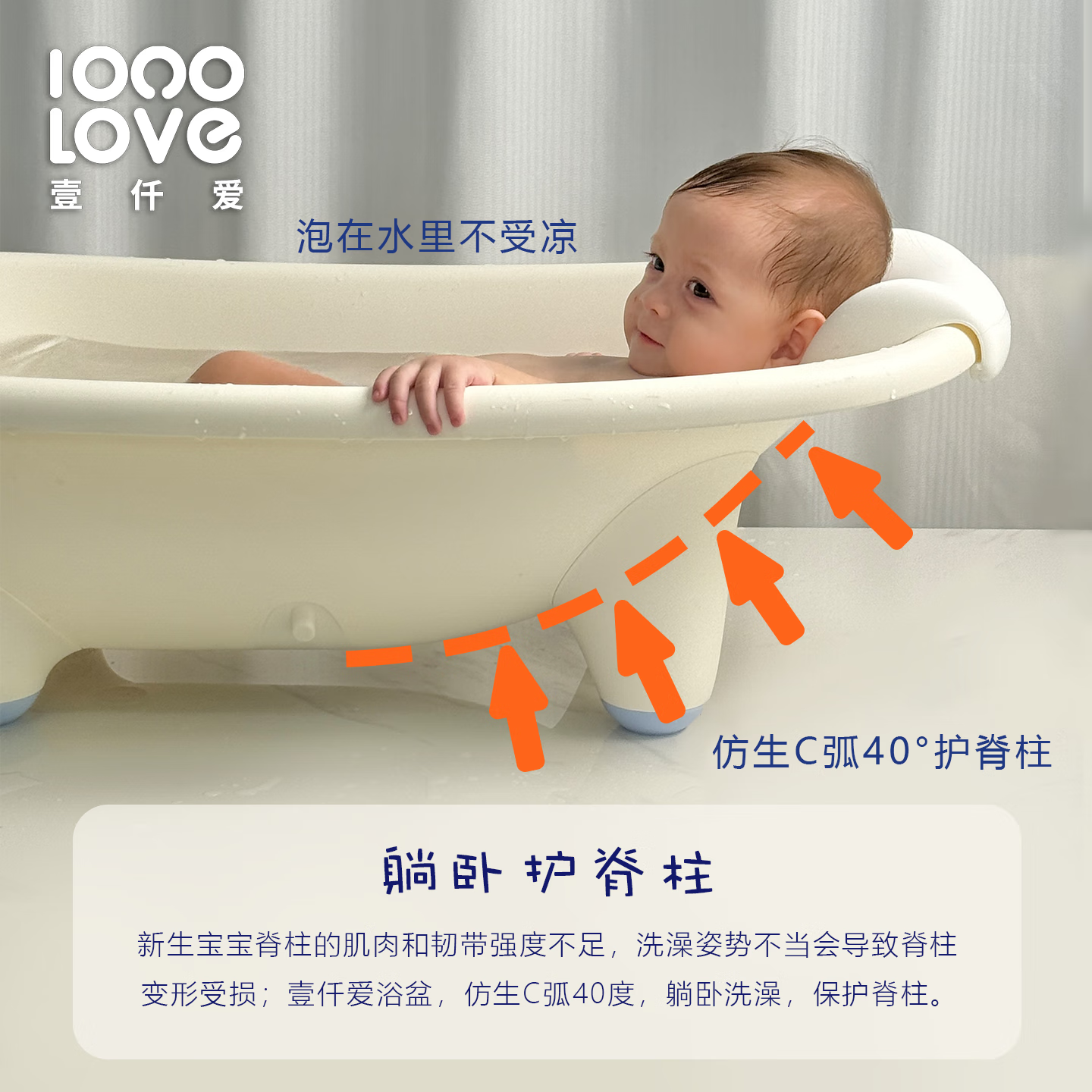 MYKODA婴儿洗澡盆新生婴儿洗澡浴盆婴儿澡盆0-3岁可坐躺新生儿童用品 【0-3月新生儿推荐】香草浴盆+海绵垫