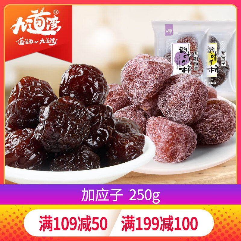 九道灣加應子九制梅果李梅干小包裝蜜餞果脯零食 加應子250g