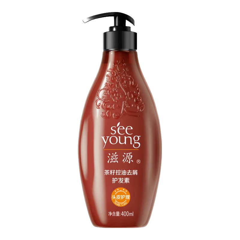 滋源無(wú)患子控油清爽洗發(fā)水強根固發(fā)洗發(fā)露無(wú)硅油男女士去屑蓬松洗頭膏 【直擊油屑】茶籽護發(fā)素400ml