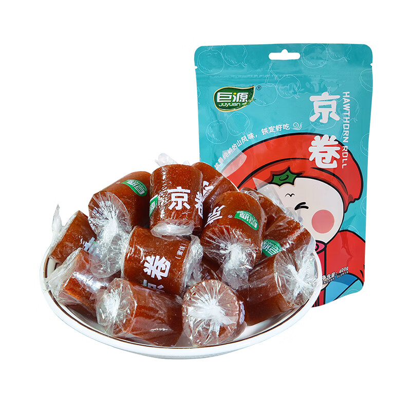 巨源老式山楂京卷400g*1袋 經(jīng)典原味山楂果丹皮蜜餞懷舊休閑辦公室 京卷400g*1袋(約20小包)