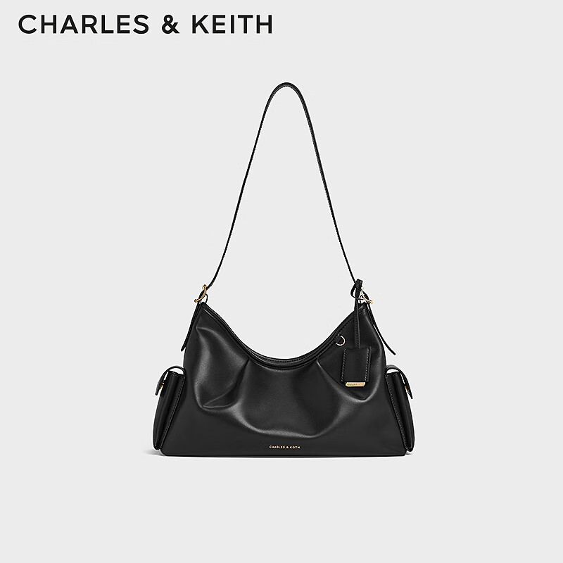 CHARLES&KEITH25�＾��Ʒ������˫��ڴ�����Ҹ�°�CK2-20782668 Black��ɫ M