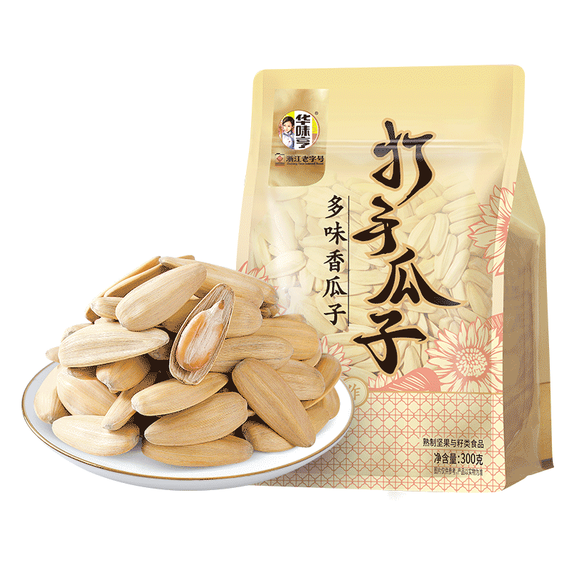 华味亨脱皮打手瓜子300g/袋多味古法葵瓜子坚果炒货零食大分量春季出游