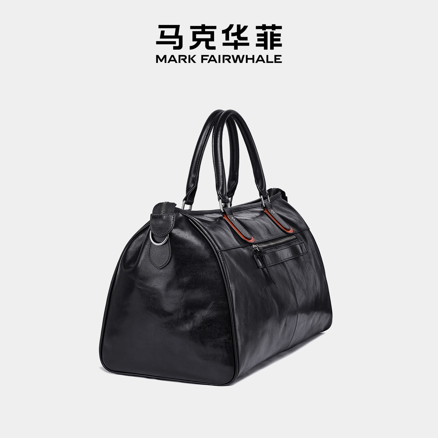 马克华菲真皮旅行包男士大容量轻便短途手提包行李包收纳袋收纳包