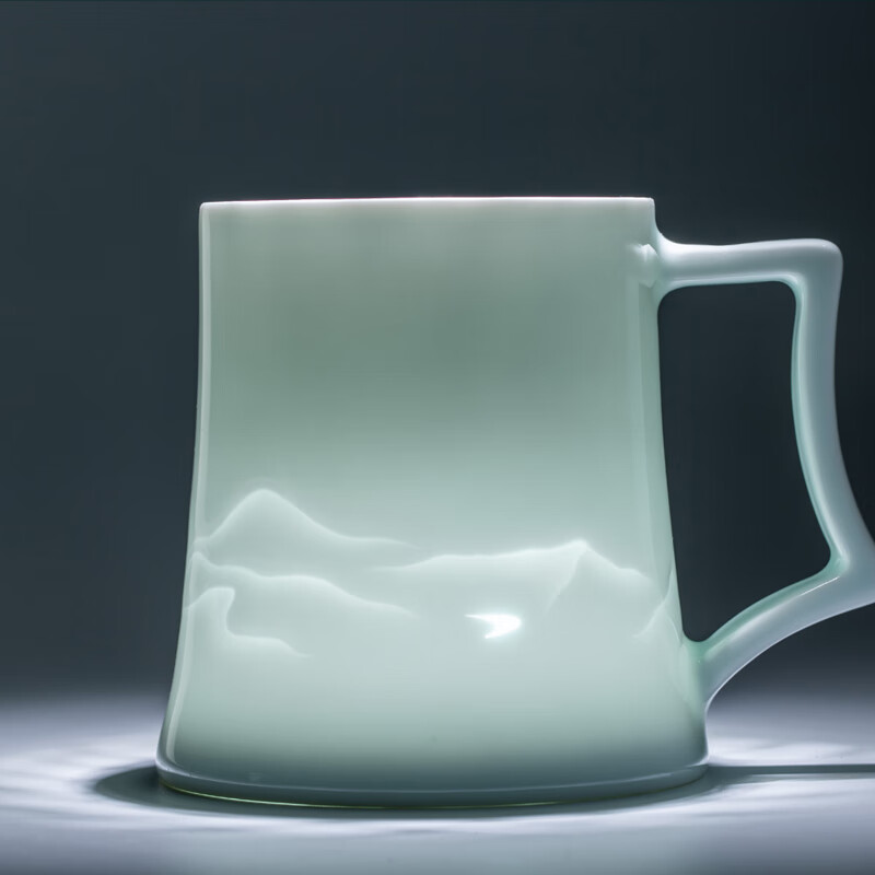 景德镇瓷办公杯茶水分离高档礼品创意茶杯丝路文创敦煌月牙泉鸣沙山