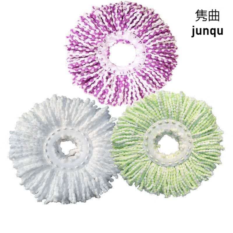 适用于洁丽雅拖把配件 替换旋转拖把杆拖布杆拖地桶通用 R12-普通款黑盘3个白色