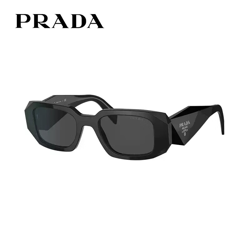 普拉達(PRADA)太陽(yáng)鏡黑色墨鏡眼鏡小框時(shí)尚明星同款17WSF 1AB5S0
