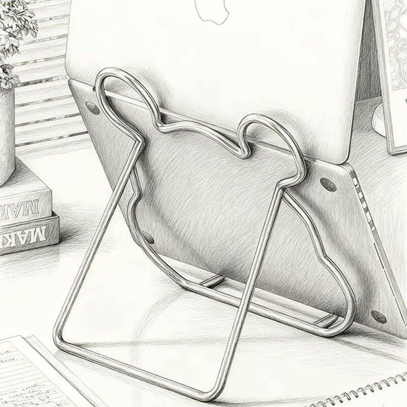 尔思家电脑增高架笔记本支架多功能办公室桌面多功能置物架显示器支撑架 金色特大号