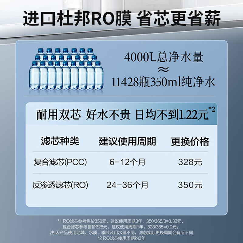 万和(Vanward)台式净饮机免安装家用净水器银河2.0 Pro冷热台式直饮机净饮机富锶矿化RO反渗透饮水机 A1-ETR100