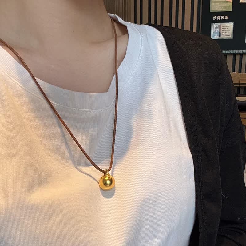 瑞诺黄金有求必应吊坠女新款999足金编绳项链情人节礼物送女友 有