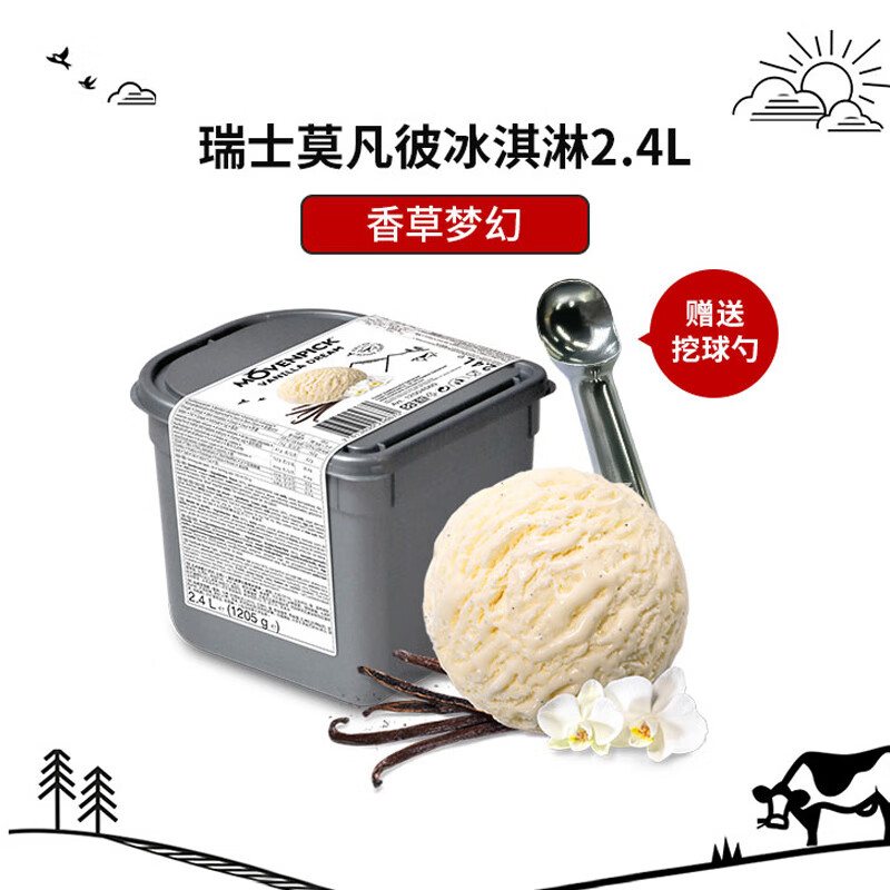 瑞士进口莫凡彼冰淇淋薄荷巧克力大桶冰激凌2
