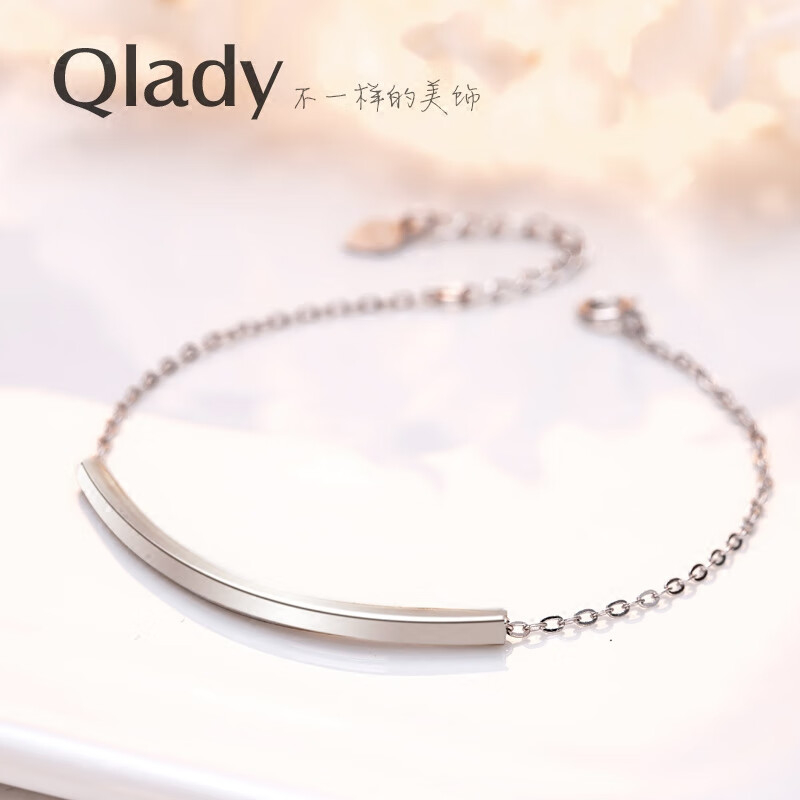 Qlady下架--純925情侶銀手鏈女日韓版簡約學(xué)生森系閨蜜清新個性