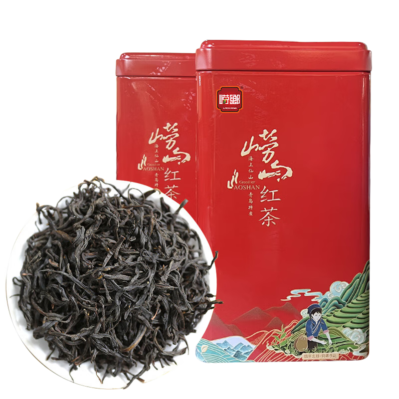 嶗鄉青島特產(chǎn) 嶗山紅茶果香濃郁 500g套組特級簡(jiǎn)裝茶葉工夫紅茶 嶗山紅茶250g*2罐