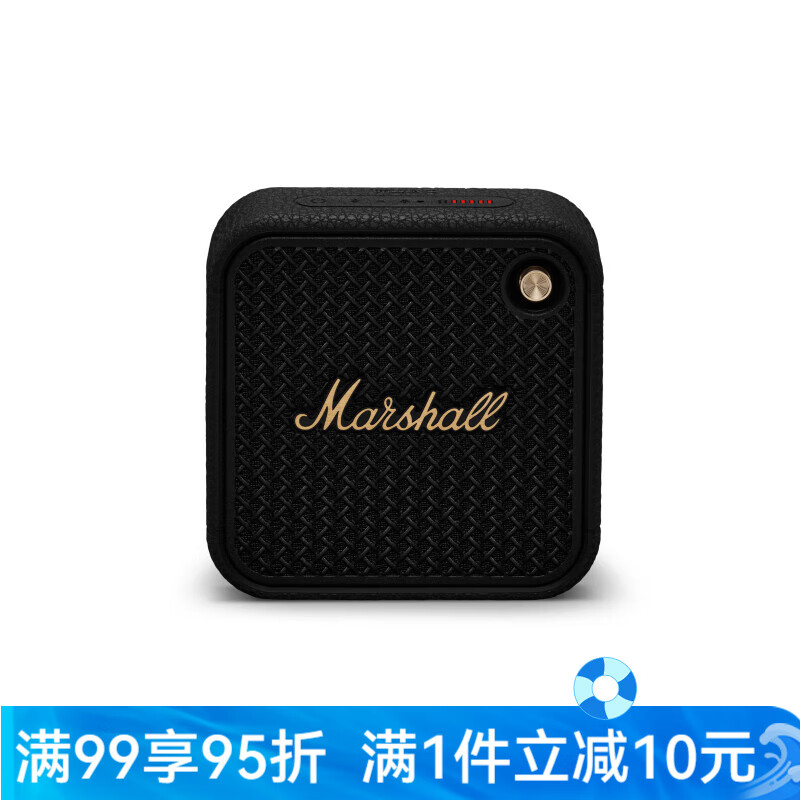 馬歇爾(Marshall) WILLEN II馬歇爾便攜藍牙音箱小音響低音炮戶(hù)外七夕禮物 黑金色