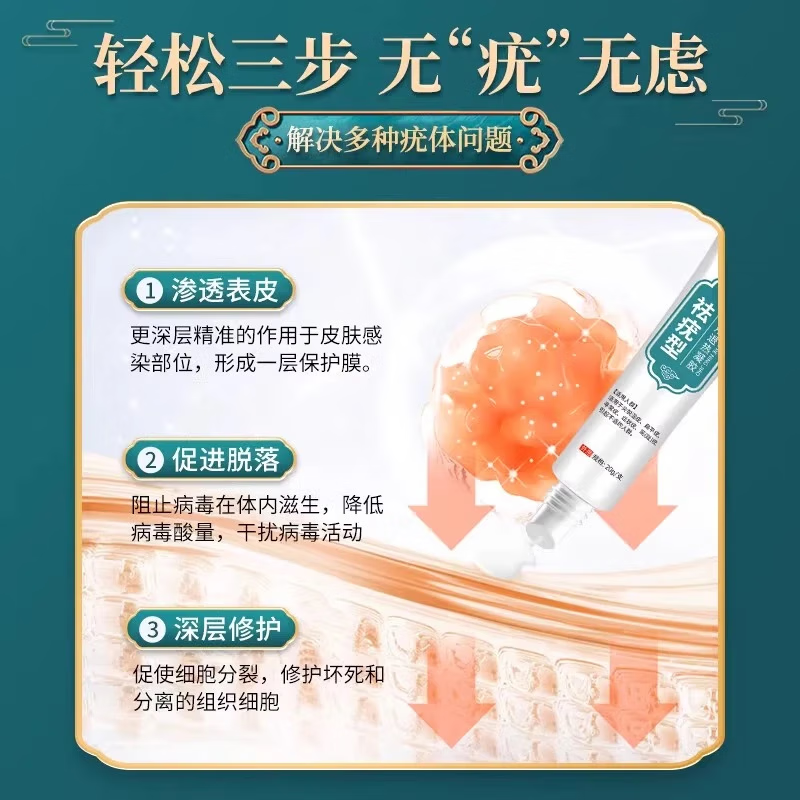 葵花祛疣凝胶去除疣体药膏丝状疣丝状疣脖子颈部扁平疣疣体脱落膏专用 特效一盒装【疣猴灵膏】