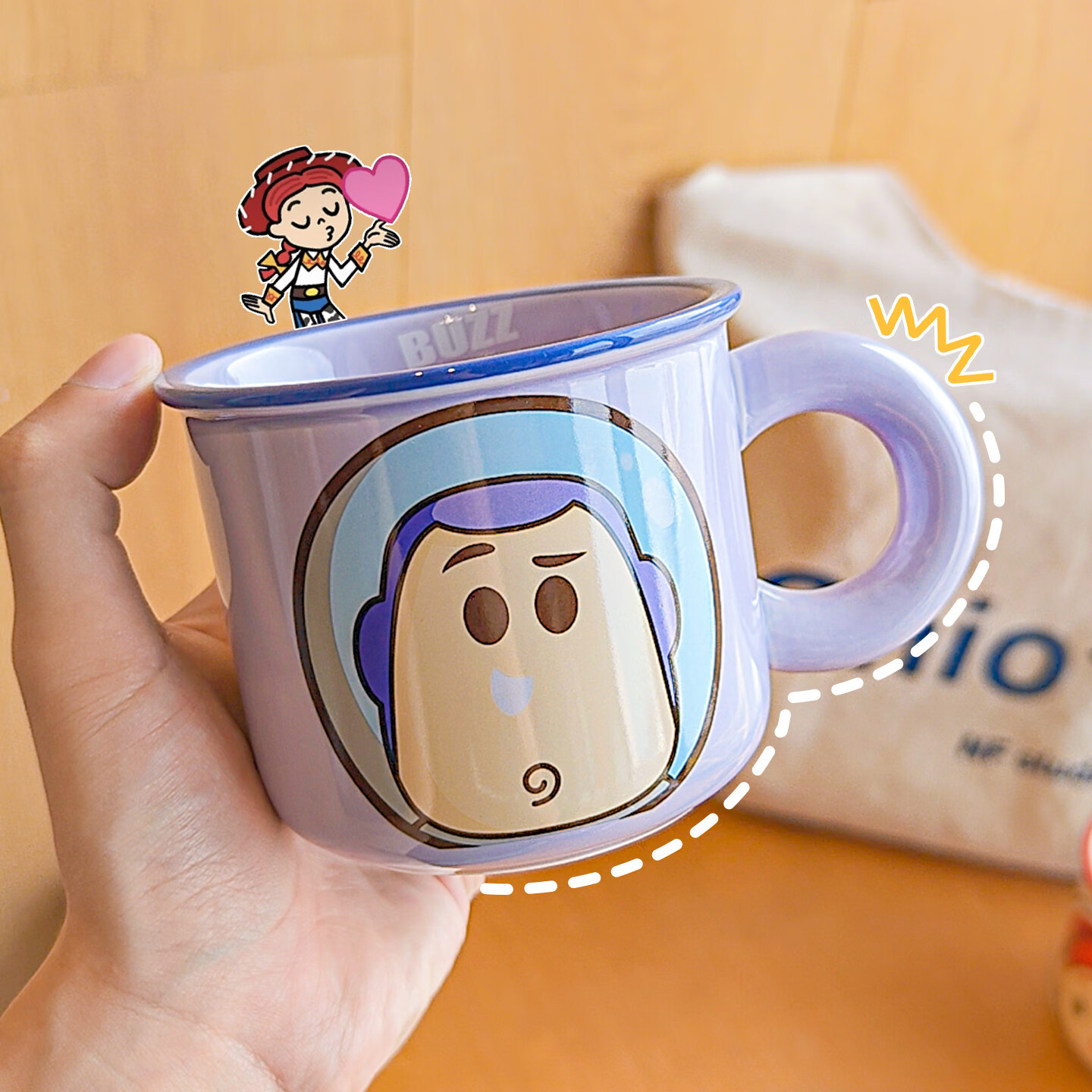 小庄青年巴斯光年陶瓷水杯家用2025新款高颜值情侣上班族喝水牛奶咖啡