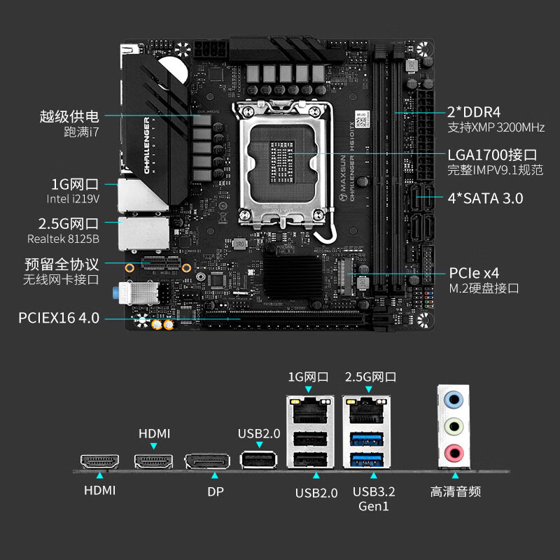 铭瑄 MS-挑战者 H610 ITX 2LAN 图 8