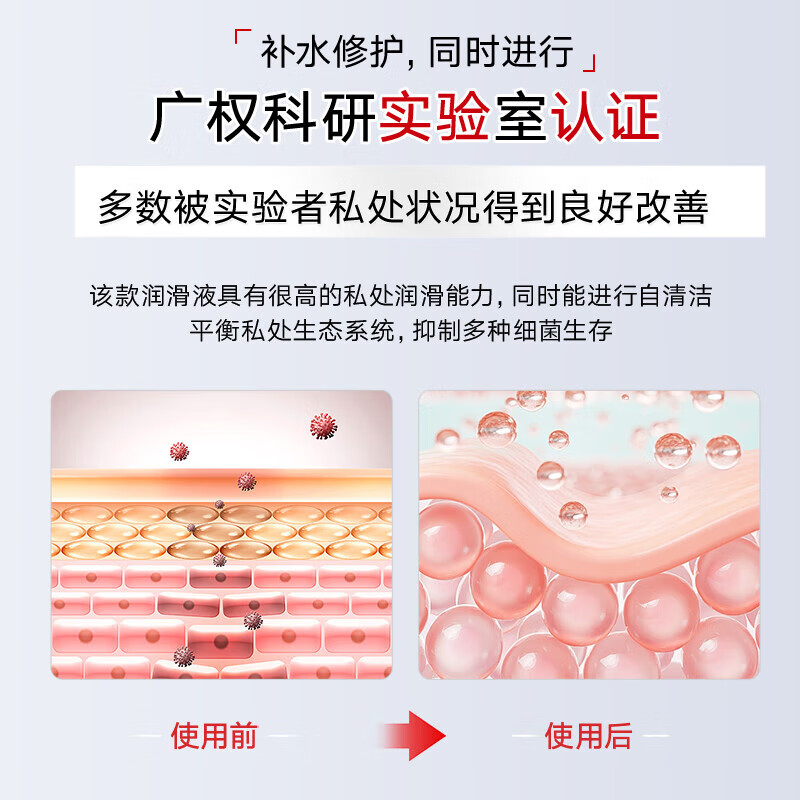 广权药业医用人体润滑液夫妻润滑油成人欲望增强水多持久润滑100ml润华液 医用润滑升级版润滑液100ml 默认
