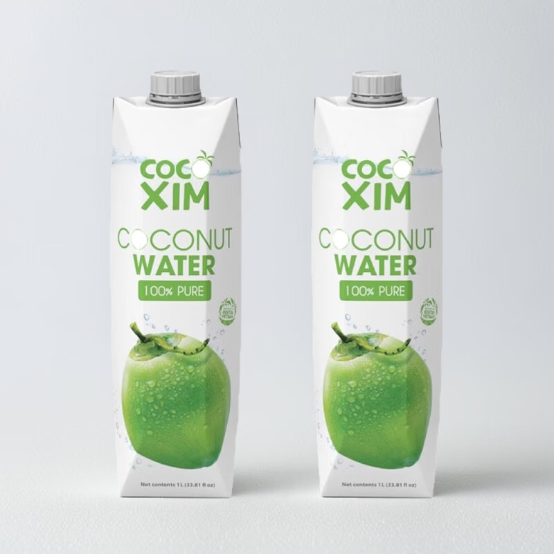 COCOXIM酷酷西姆COCOXIM椰子水1L升NFC椰汁饮料越南进口聚会宴请26年2月 椰子水1L*2盒（到26年2月）