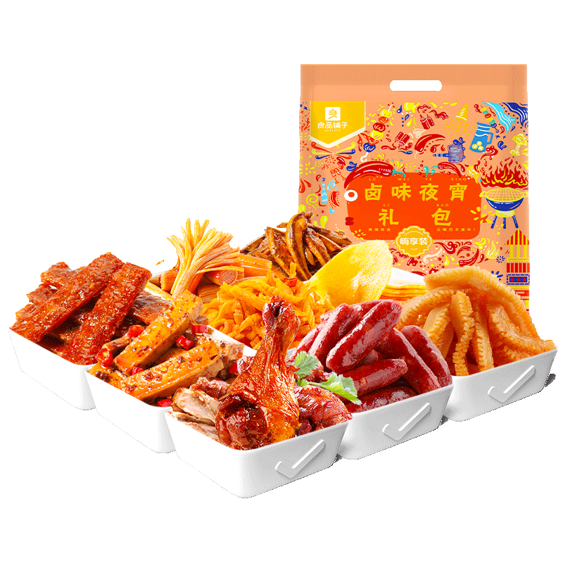 【良品铺子】卤味夜宵礼包价格走势与口感评价
