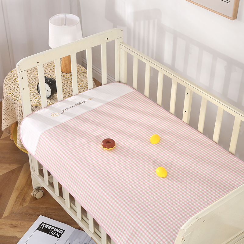 凉意婴幼儿苎麻凉席夏季新生宝宝用品童床凉席幼儿园午睡透气吸汗凉席 樱花粉宝宝席(刺绣) 60*100cm