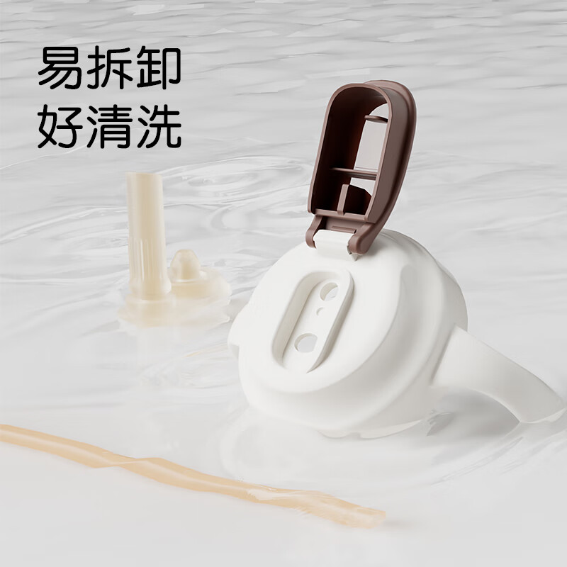 a2吸管直饮杯1岁以上PPSU大容量奶瓶3-6岁婴幼儿宝宝水杯喝奶牛奶杯 无阀直饮水杯（棕色） 260ml