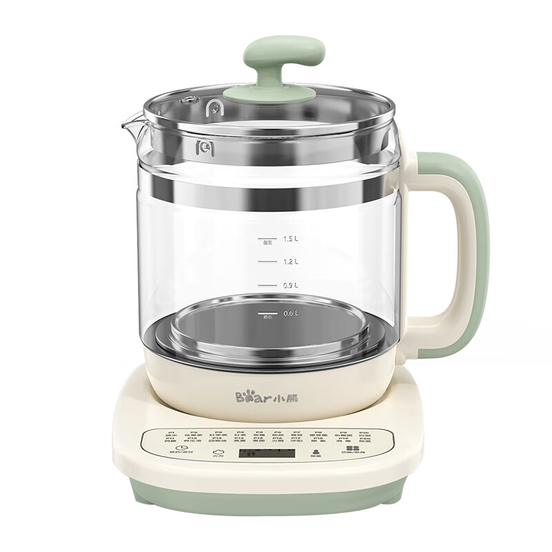 厨享佳会员精选小熊1.5L恒温热水壶烧水养生智能保温一体 薄荷绿功率600w 0L