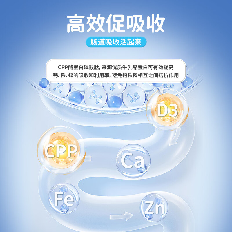 新西特美国原装进口 液体钙铁锌 乳钙D3 儿童钙婴幼儿宝宝钙铁锌30支/罐 成长钙铁锌【8罐超值囤货装】 30袋*8罐
