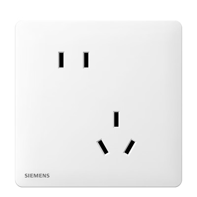 西门子（SIEMENS）开关插座面板 灵煜系列白色WJ 斜五孔插座