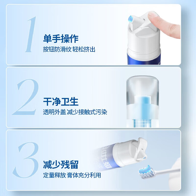 冷酸灵抑菌斑抗敏牙膏(特含SDC健齿素 减少牙菌斑)呵护牙齿清新口气 【双重抗敏 亮白净齿】泵式3支