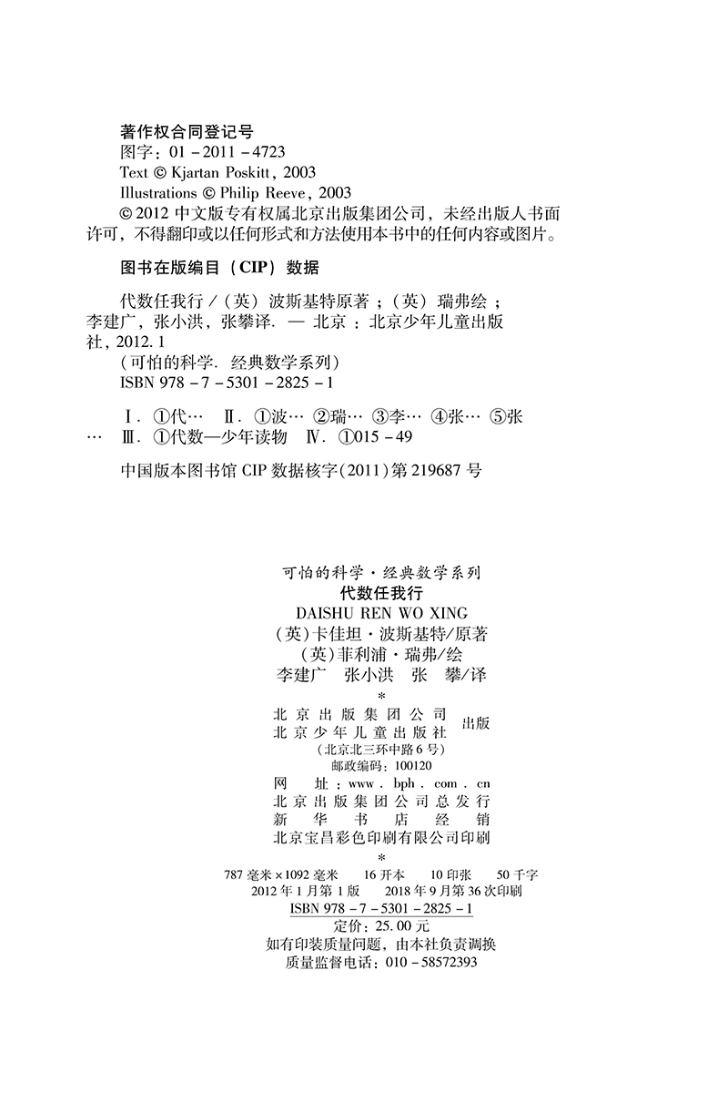 可怕的科学·经典数学系列：代数任我行详情图