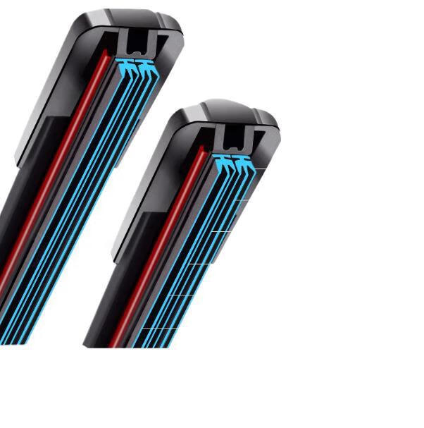 晓刚26升级六层四层胶条雨刮器片汽车静音大众电动三轮车车无骨雨刷器 比亚迪车系【下单备注车型+年份】两对装 【四胶条】