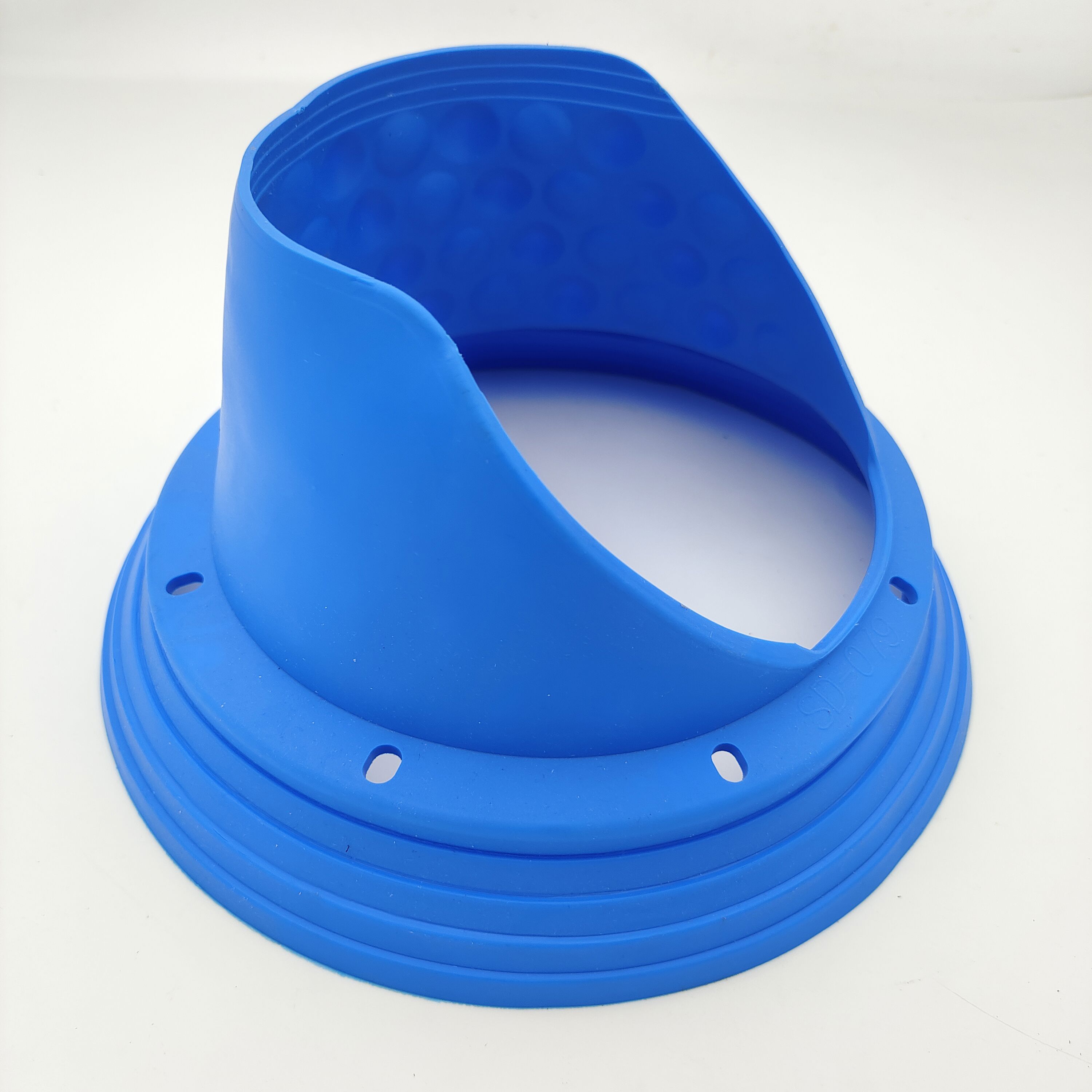 丽田柔软硅胶喇叭防水罩汽车音响改装6.5寸美音圈密封垫一体挡水罩 蓝色硅胶升级版一个更加柔