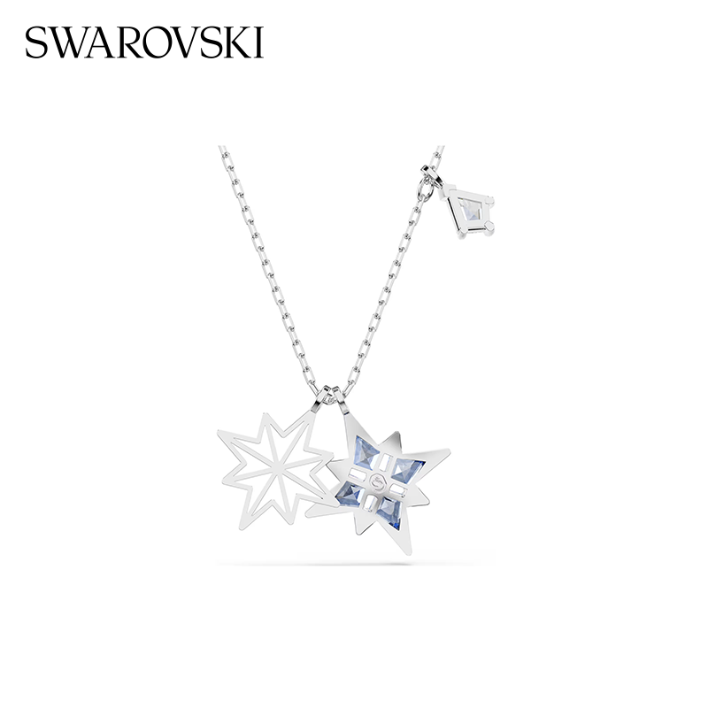 施华洛世奇(SWAROVSKI)【七夕情人节礼物】Symbolica星星雪花项链女吊坠轻奢送女友女 蓝色(新款) 5734252