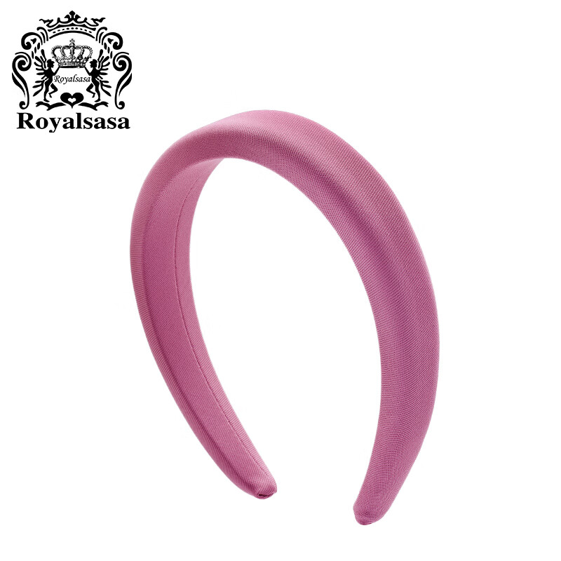 Royal sasa复古海绵发箍女纯色压发洗脸头箍ins甜美增高颅顶发饰 紫红色VI
