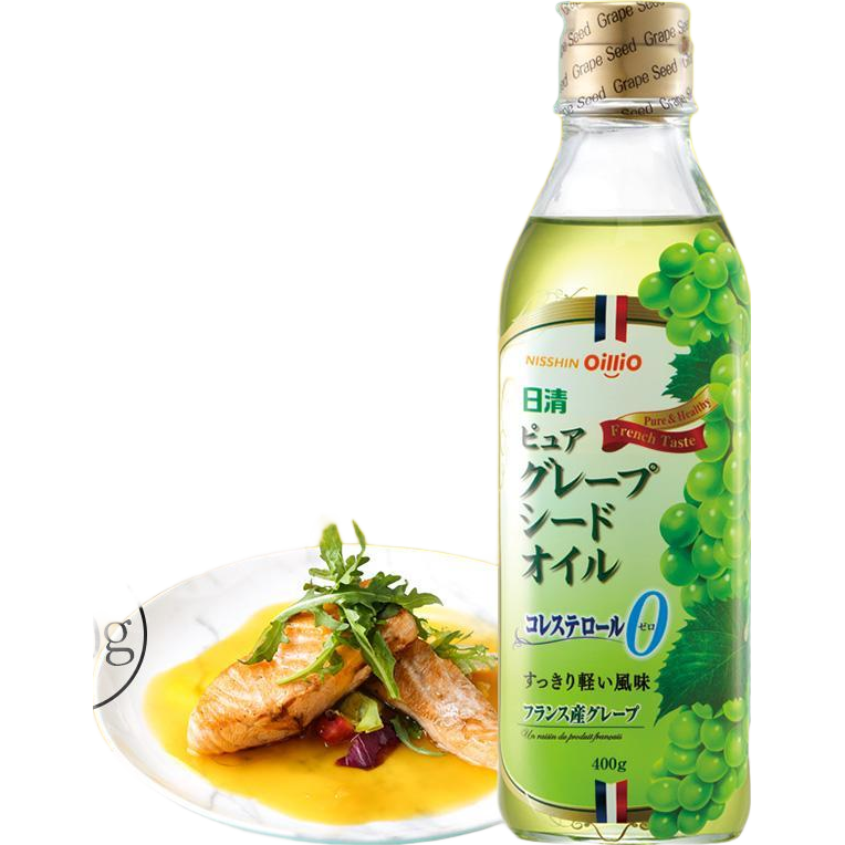 日清日本日清葡萄籽油原裝奧利友食用植物油廚房調(diào)味料理400g 如圖