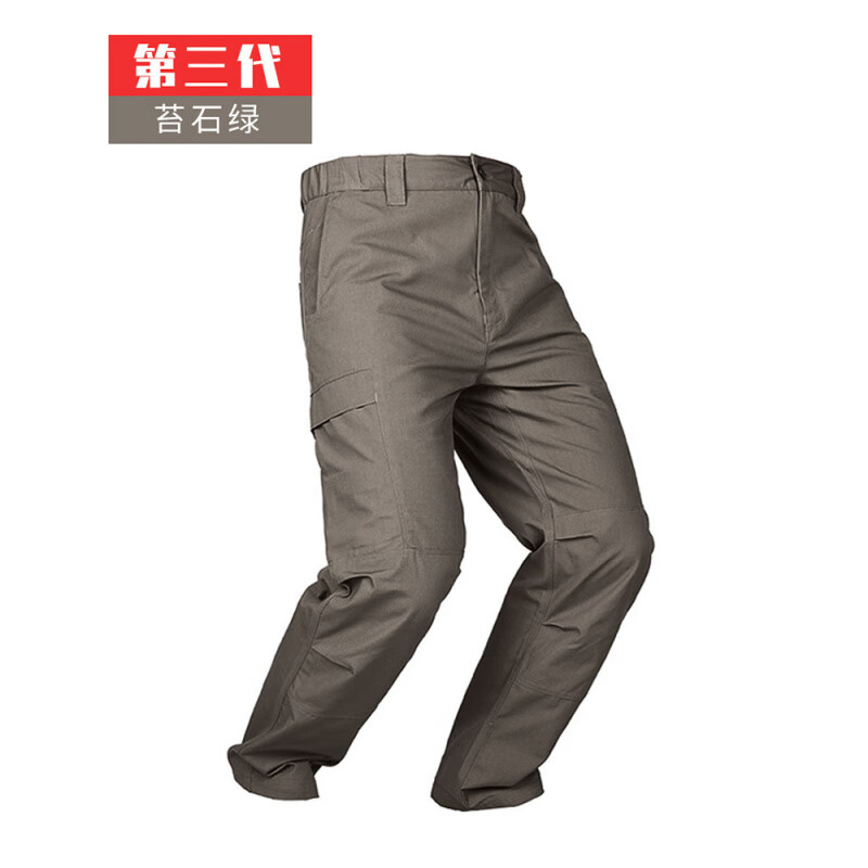 自由兵（Free Soldier）戶(hù)外長(cháng)褲春夏保暖彈力防刮耐磨作訓褲直筒修身戰術(shù)休閑褲男 【三代】苔石綠 更耐磨 XL
