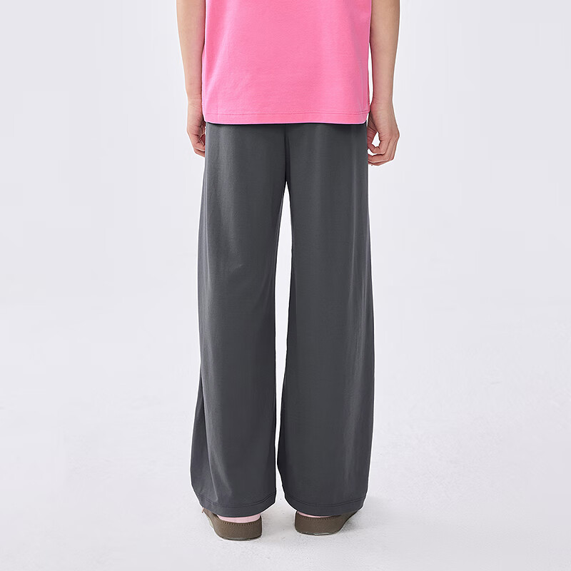 巴拉巴拉童装女童休闲裤儿童裤子2025夏装新款中大童直筒长裤时尚 中灰20410 160