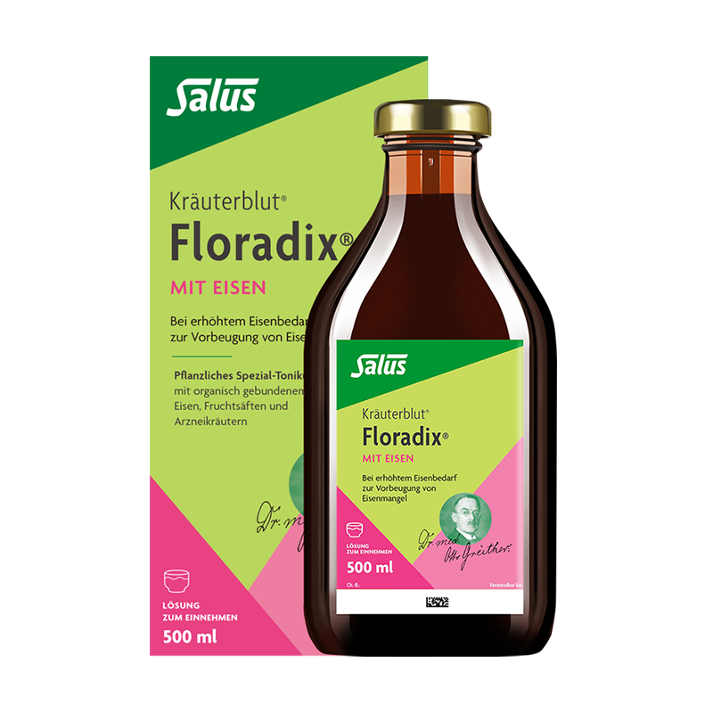 FLORADIX莎露斯鐵元德國進(jìn)口鐵元綠鐵口服液500ml補鐵補氣血口服液鐵劑
