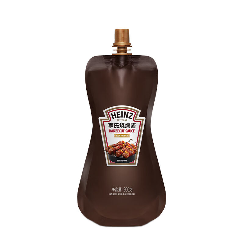 亨氏黑胡椒醬燒烤醬意大利面黑椒牛排專用醬家用烤肉腌制披薩調(diào)味醬汁 燒烤醬200g*1袋